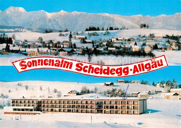 Scheidegg Allgaeu Kurklinik Sonnenalm Winterpanorama Allgaeuer Alpen