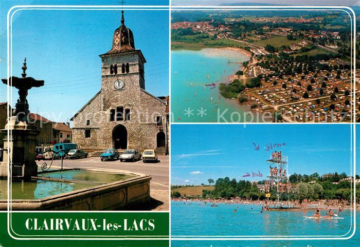 Clairvaux-les-Lacs Place de l'Eglise Fontaine Lac Camping