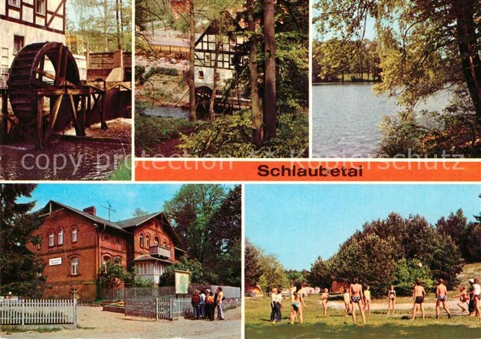 Schlaubetal Muehlenrad Bremsdorfer Muehle HOG Treppelsee Jugendherberge Zeltplat