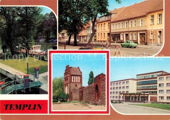 Templin Schleuse Templiner Kanal Markt Stadtmauer Wiekturm Prenzlauer Tor FDGB E