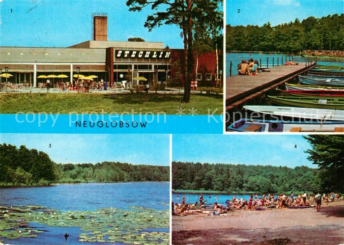Neuglobsow FDGB Erholungszentrum Stechlin Bootsanlegestelle Stechlinsee Dagowsee