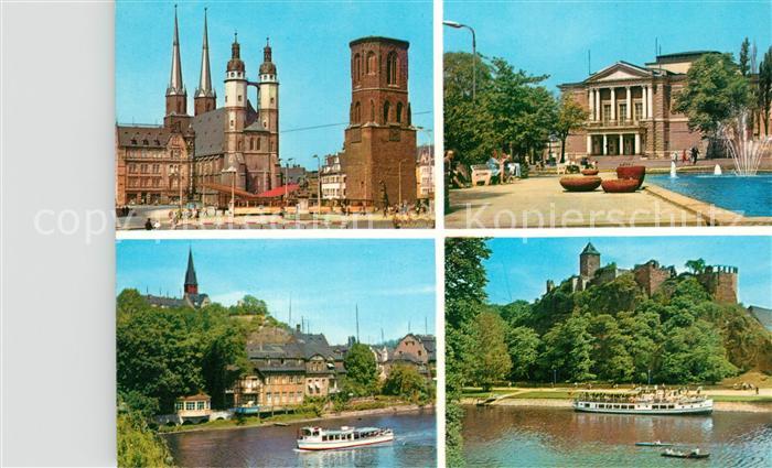 Halle Saale Markt Theater des Friedens Kroellwitz Burg Giebichenstein Fahrgastsc