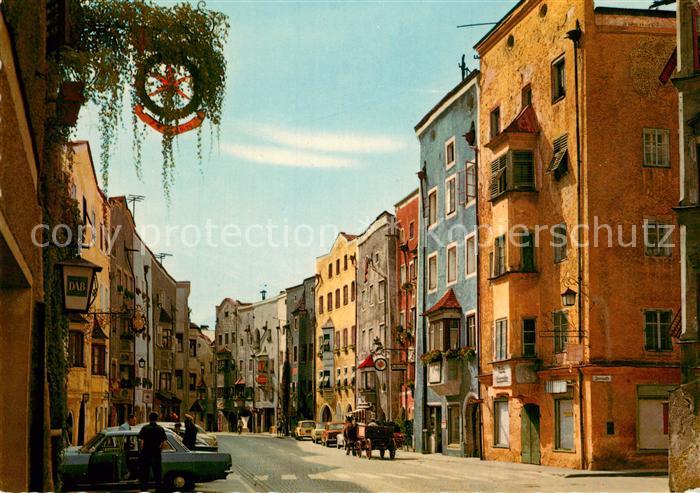 Rattenberg Inn Haeuserpartien in der Innenstadt