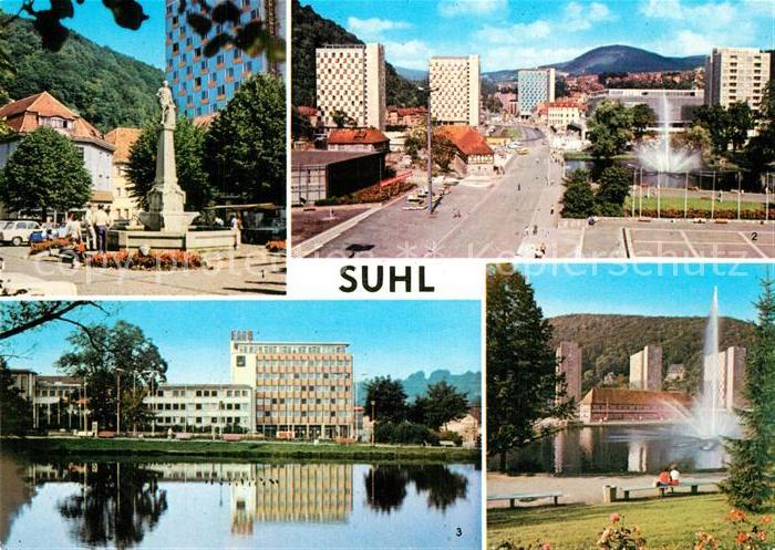 Suhl Thueringer Wald Karl Marx Platz Wilhelm Pieck Strasse Haus der Gewerkschaft