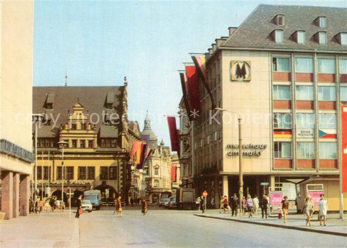 LEIPZIG Sachsen Blick in Grimmaische Strasse Innenstadt Messestadt
