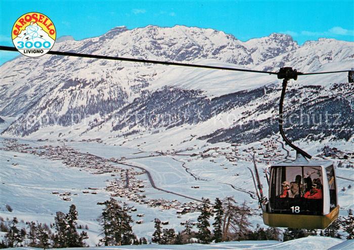 Livigno Telecabina Carosello Wintersportplatz Alpen