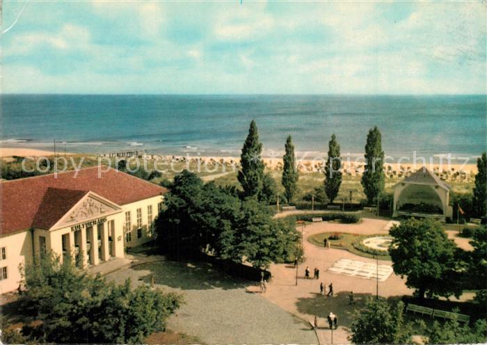Heringsdorf Ostseebad Usedom Kulturhaus und Musikpavillon Fliegeraufnahme