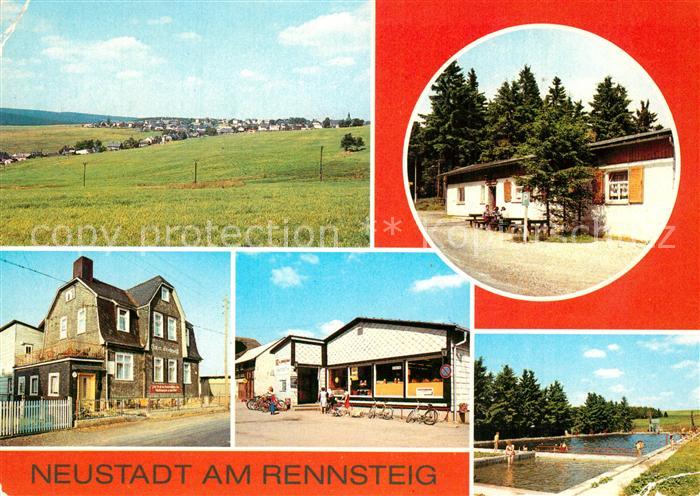 Neustadt Rennsteig uebersicht Waldbaude FDGB Erholungsheim Konsum Einkaufszentru