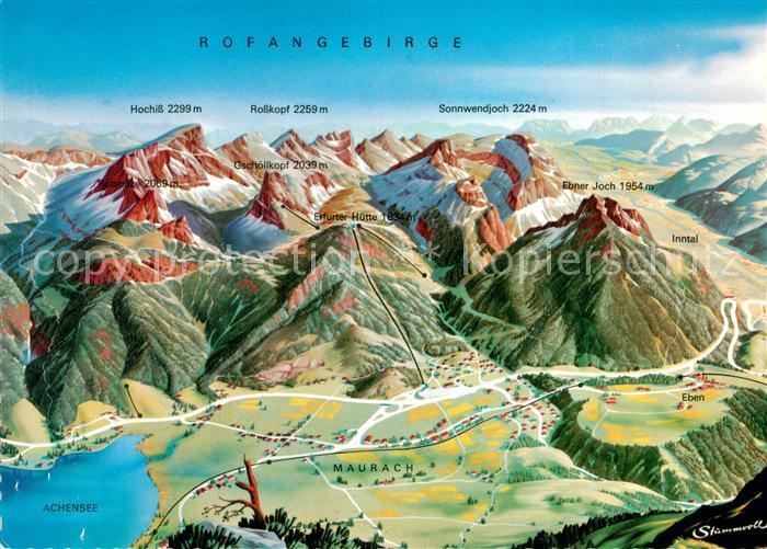 Maurach Achensee umd Umgebung Rofangebirge Seilbahn zur Erfurter Huette aus der