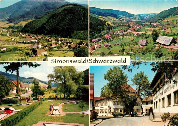 Simonswald Fliegeraufnahme Minigolf  Restaurant Hirschen