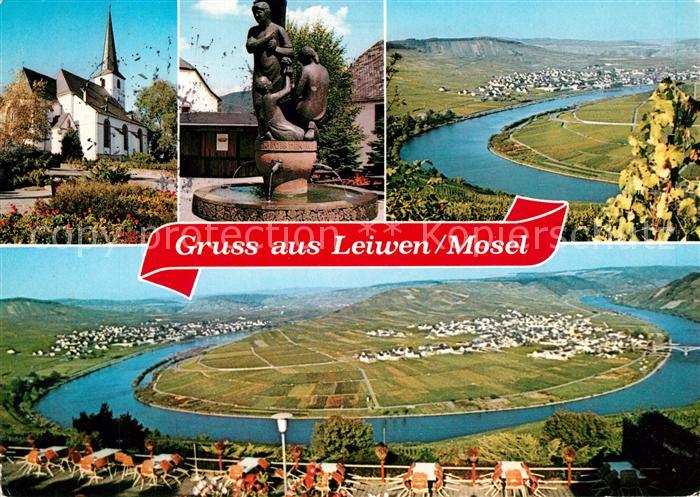 Leiwen Mosel Fliegeraufnahme Moselschleife Weinbau