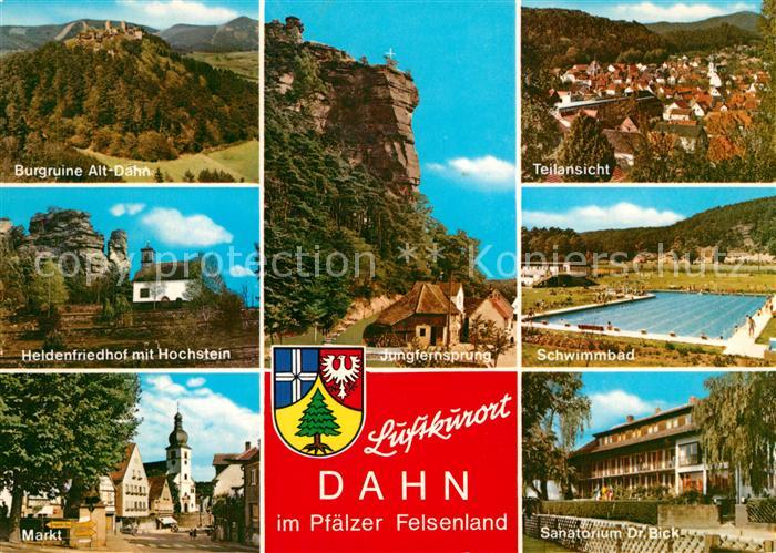 Dahn Jungfernsprung Schwimmbad Sanatorium Dr. Bick Burgruine-Alt-Dahn