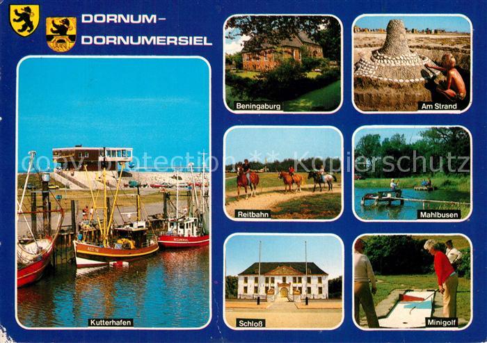 Dornum Ostfriesland Kutterhafen Beningaburg Strand Mahlbusen Minigolf Schloss Re