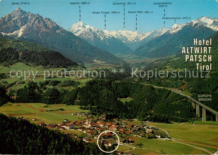 Patsch Fliegeraufnahme Hotel Altwirt