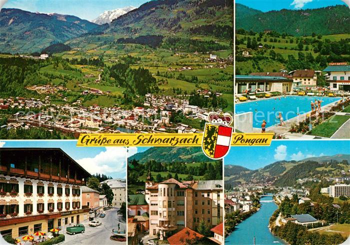 Schwarzach Pongau Fliegeraufnahme Freibad Flusspartie