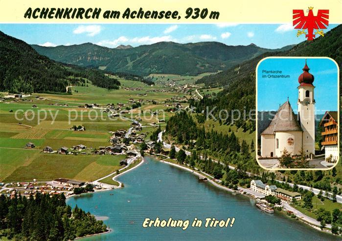 Achenkirch Fliegeraufnahme mit Achensee Kirche