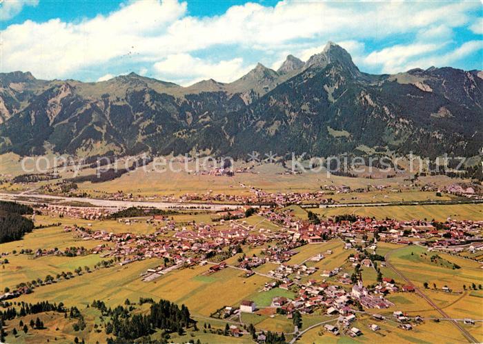 Reutte Tirol Fliegeraufnahme Lechaschau Breitenwang Hahnenkamm