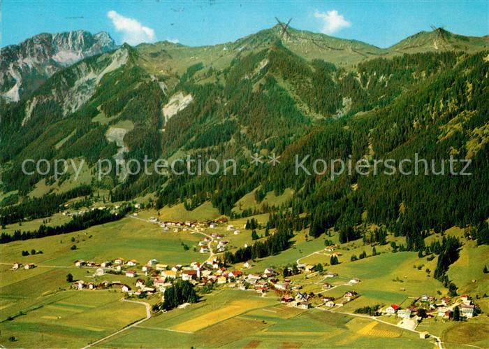 Waengle Fliegeraufnahme bei Reutte mit Gaichtspitze Hahnenklamm Titzl