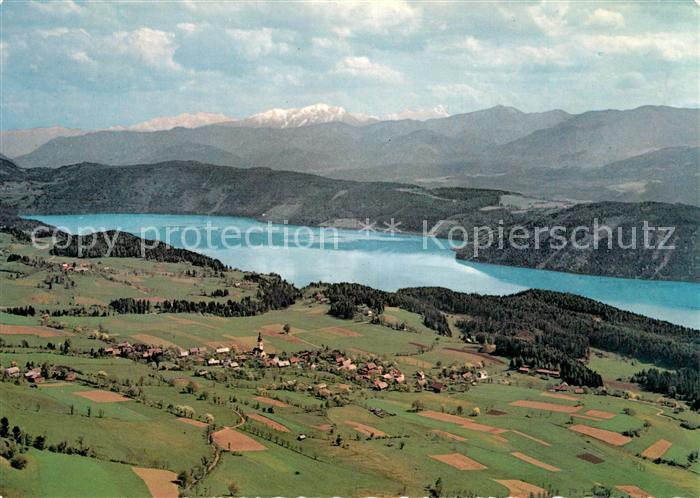 Obermillstatt Kaernten Fliegeraufnahme mit Millstaetersee