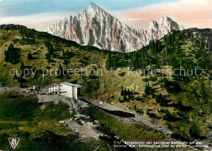 Reutte Tirol Bergstation der Bergbahn auf Hoefener Alm Koellenspitze