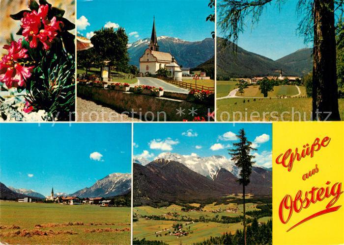 Obsteig Tirol Strassenbild Simmering Mieminger-Kette Lechtaler-Alpen