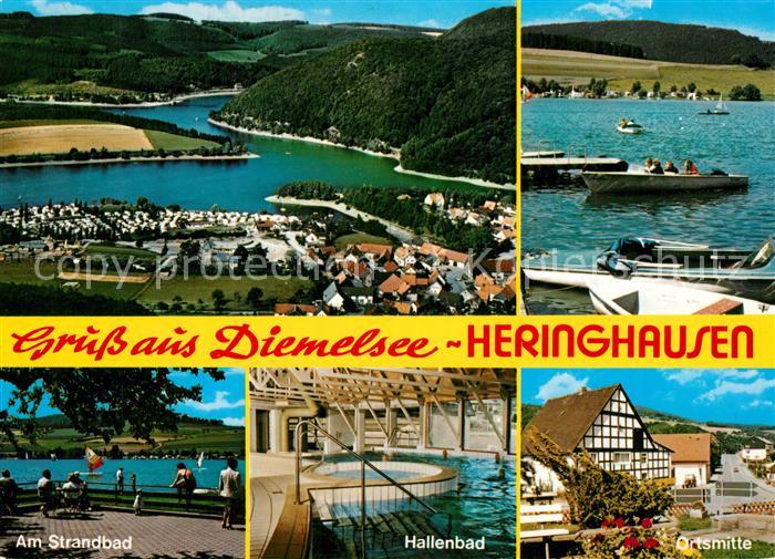 Heringhausen Sauerland Diemelsee Panorama Strandbad Hallenbad Ortsmitte