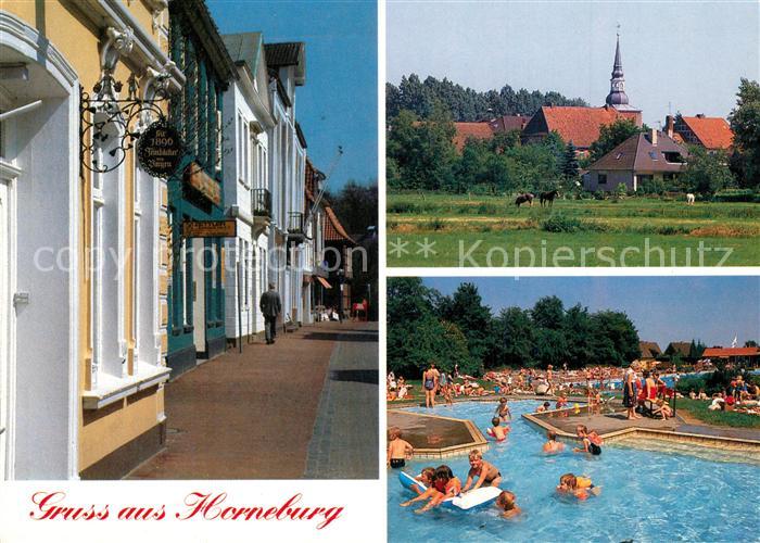 Horneburg Niederelbe Ortspartie Kirche Schwimmbad