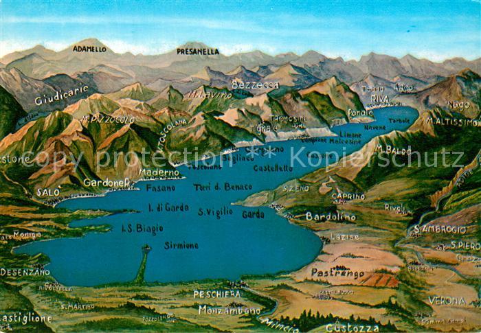 Lago di Garda Panoramakarte