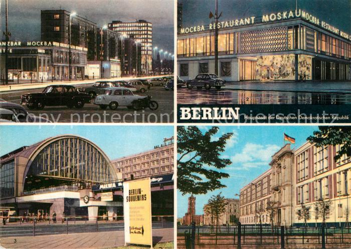 Berlin Karl Marx Allee Restaurant Moskau Bahnhof Alexanderplatz Staatsratsgebaeu