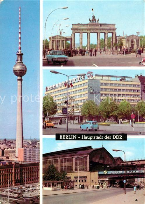 Berlin Fernsehturm Brandenburger Tor Hotel Unter den Linden Bahnhof Friedrichstr