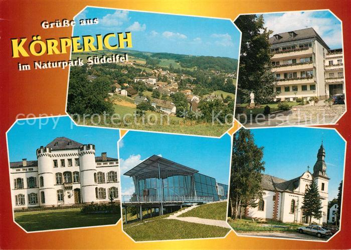 Koerperich Eifel Panorama Schloss Kirche Campingplatz