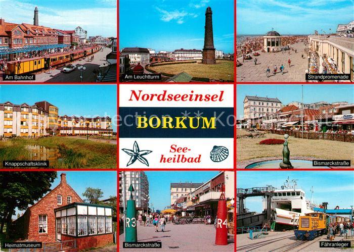 Borkum Am Bahnhof Leuchtturm Strandpromenade Knappschaftsklinik Bismarckstr Heim