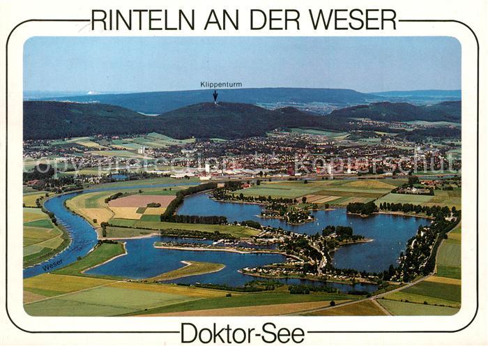 Rinteln Weserpartie Fliegeraufnahme