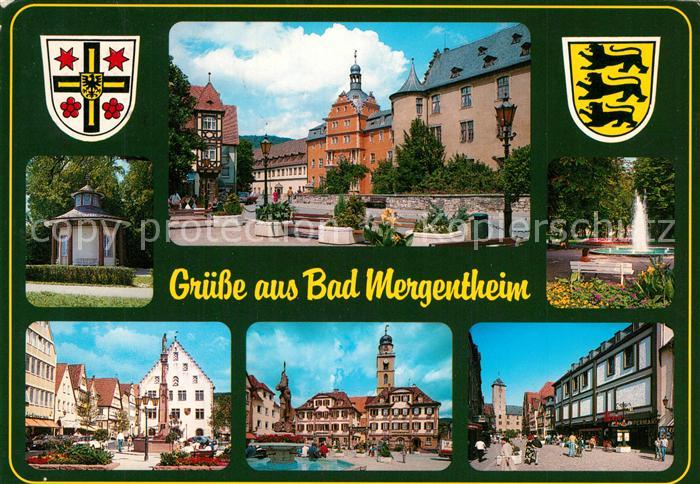 Bad Mergentheim Pavillon Ortsmotive Brunnen Marktplatz