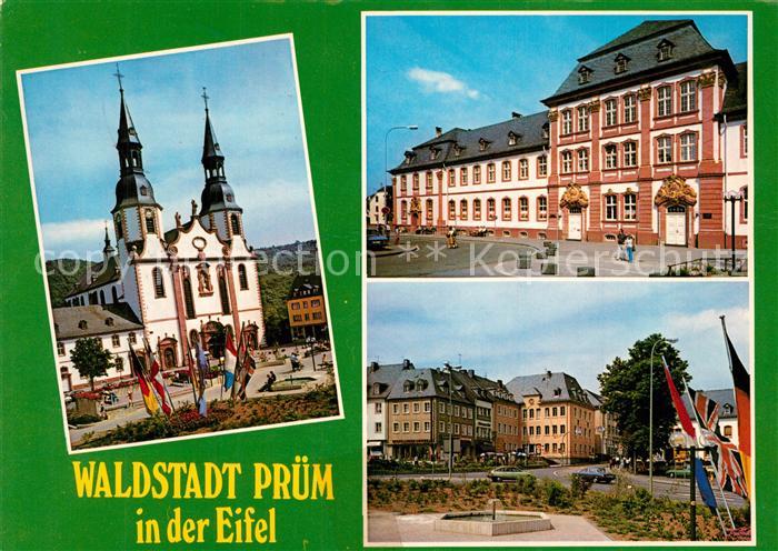 Pruem Eifel Kirche Rathaus Stadtplatz