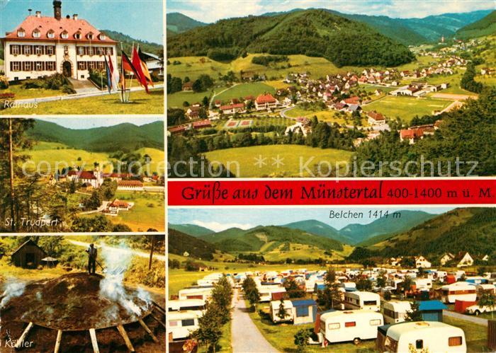 Muenstertal Schwarzwald Rathaus St Trudpert Koehler Panorama Camping