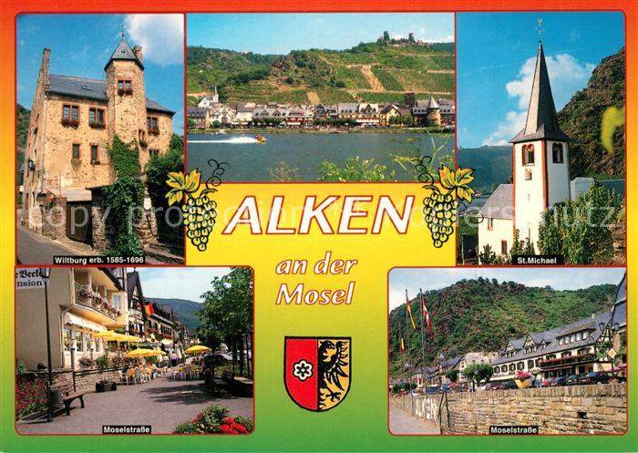 Alken Koblenz Wittburg Moselstrasse St Michael Kirche Moselpartie