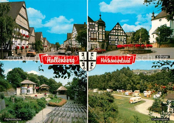 Hallenberg Hauptstrasse Kirchplatz Freilichtbuehne Campingplatz