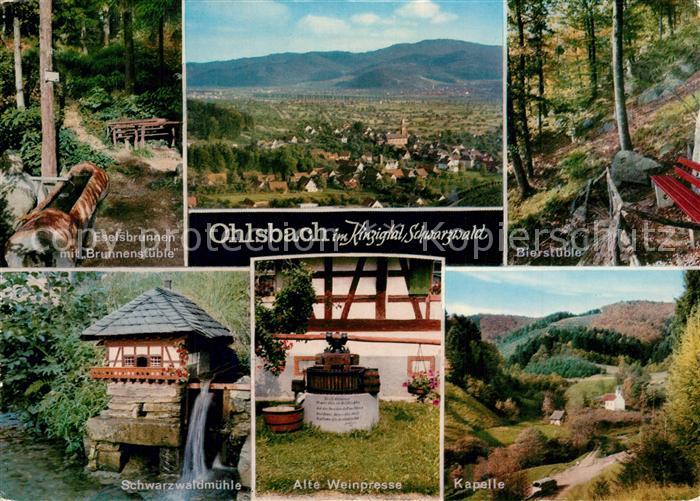 Ohlsbach Eselsbrunnen mit Brunnenstueble Bierstueble Schwarzwaldmuehle Alte Wein