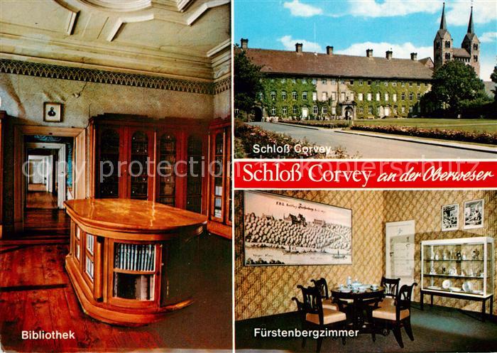Corvey Schloss Corvey Bibliothek Fuerstenbergzimmer