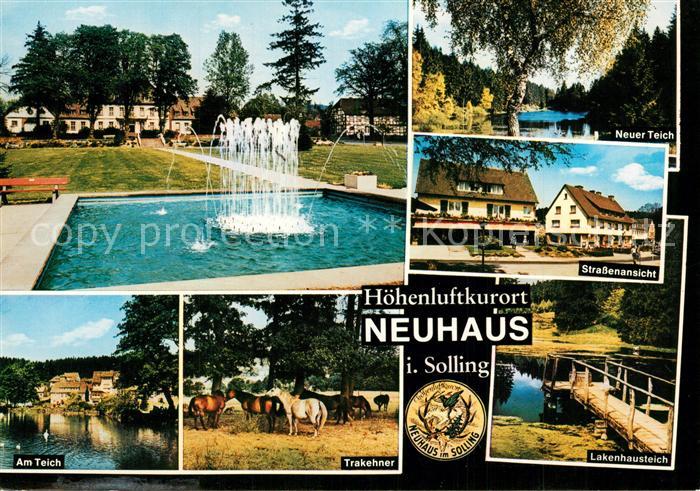Neuhaus Solling Schlossanlagen Teich Strasse Trakehner Lakenhausteich