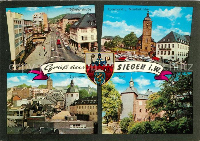 Siegen Westfalen Bahnhofstr Kornmark Nikolaikirche Stadtmitte Schloss