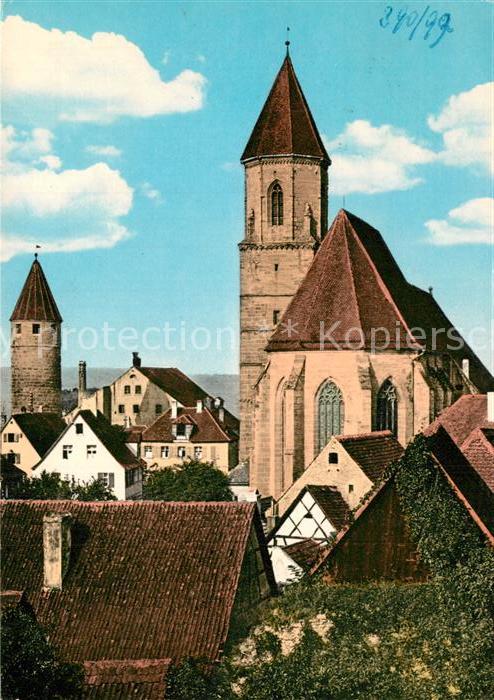 Gunzenhausen Altmuehlsee Prot Kirche und Faerberturm