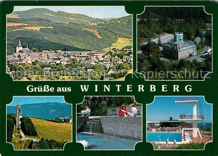 Winterberg Hochsauerland Panorama Schloss Sprungschanze Schwimmbad