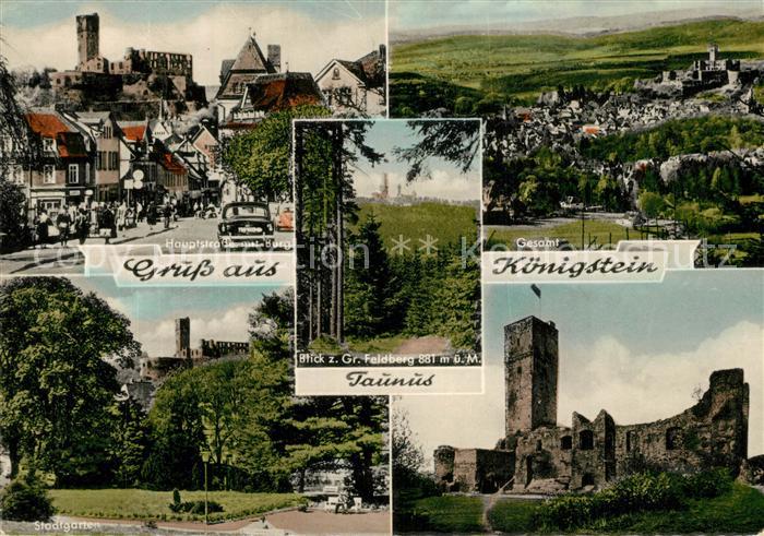 Koenigstein Taunus Hauptstrasse Stadtgarten Burg Ruine Grosser Feldberg