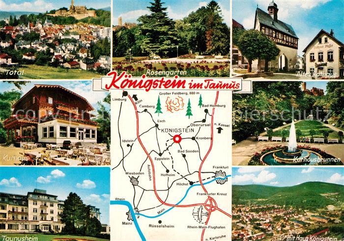 Koenigstein Taunus Panorama Altes Rathaus Taunusheim Kurhausbrunnen