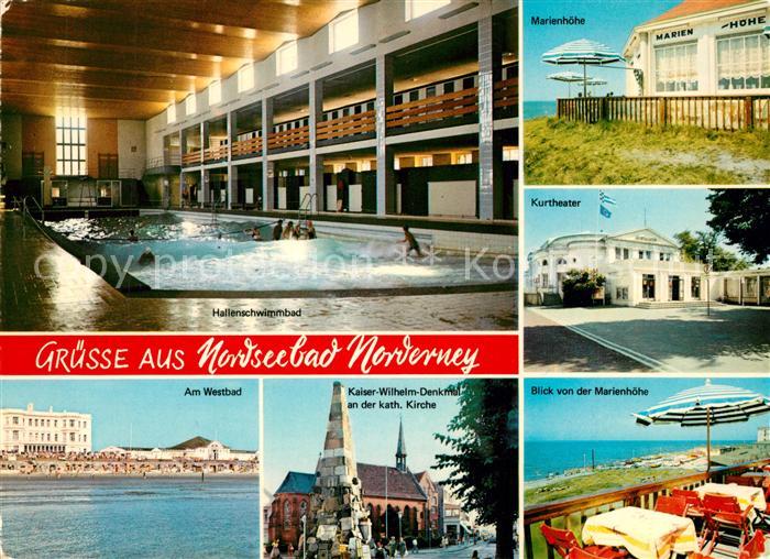 Norderney Nordseebad Hallenschwimmbad Marienhoehe Kurtheater Westbad Kaiser Wilh
