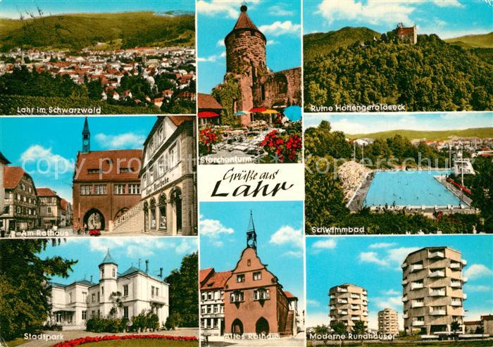 Lahr Baden Panorama Ruin Hohengeroldseck Schwimmbad altes Rathaus