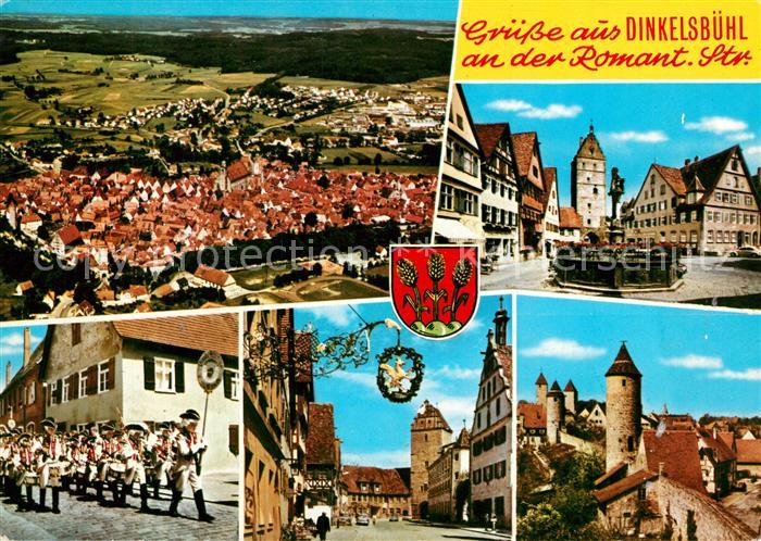 Dinkelsbuehl Panorama Stadtmauer Brunnen Markt Festzug