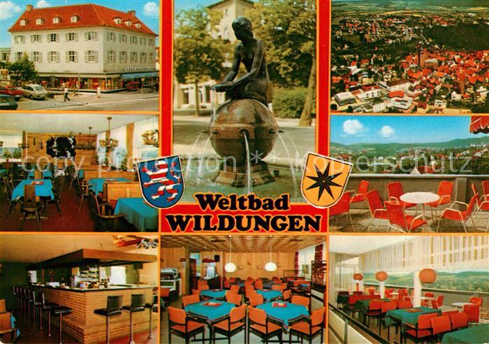 Wildungen Bad Eder Cafe Restaurant Brunnen Panorama